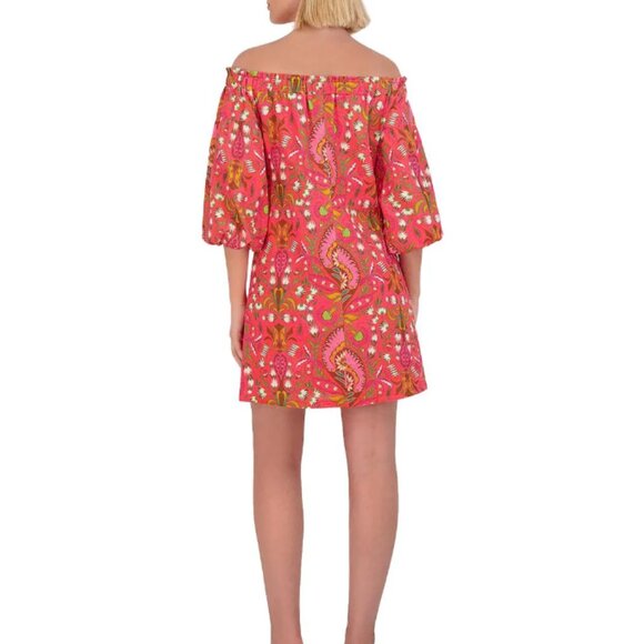 Vince Camuto Off Shoulder Pink Linen Mini Dress size 22W - Picture 2 of 2